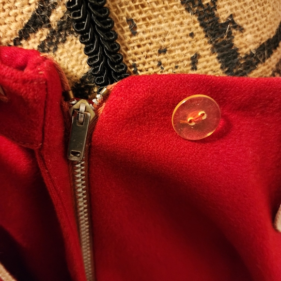 1940's Marge Riley Designer Hollywood Wool & Leather Western skirt Gaucho - Picture 7 of 12